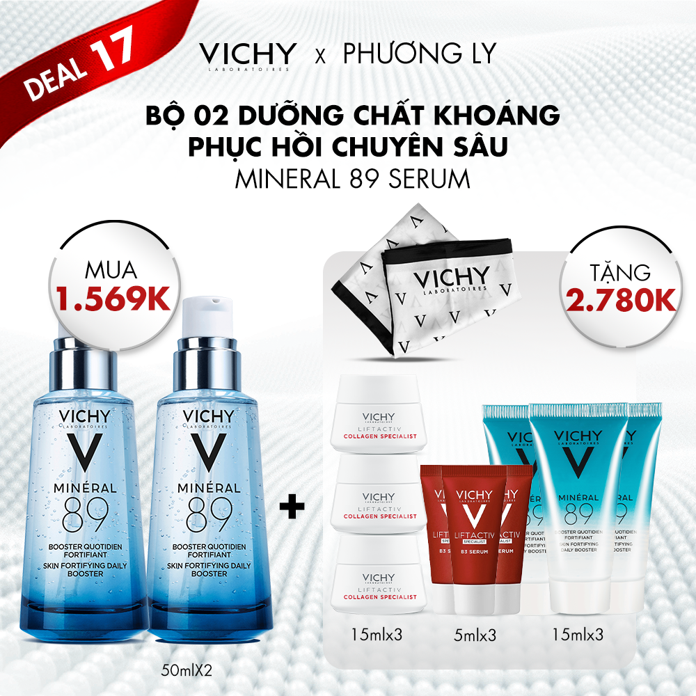 DEAL 17_BỘ 02 DƯỠNG CHẤT KHOÁNG PHỤC HỒI CHUYÊN SÂU  MINERAL 89 SERUM