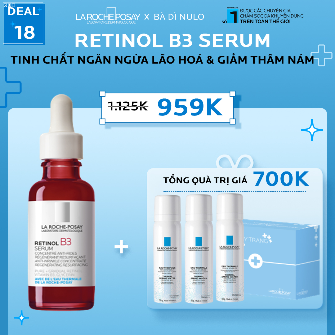 DEAL 18_RETINOL B3 SERUM TINH CHẤT NGĂN NGỪA LÃO HOÁ & GIẢM THÂM NÁM