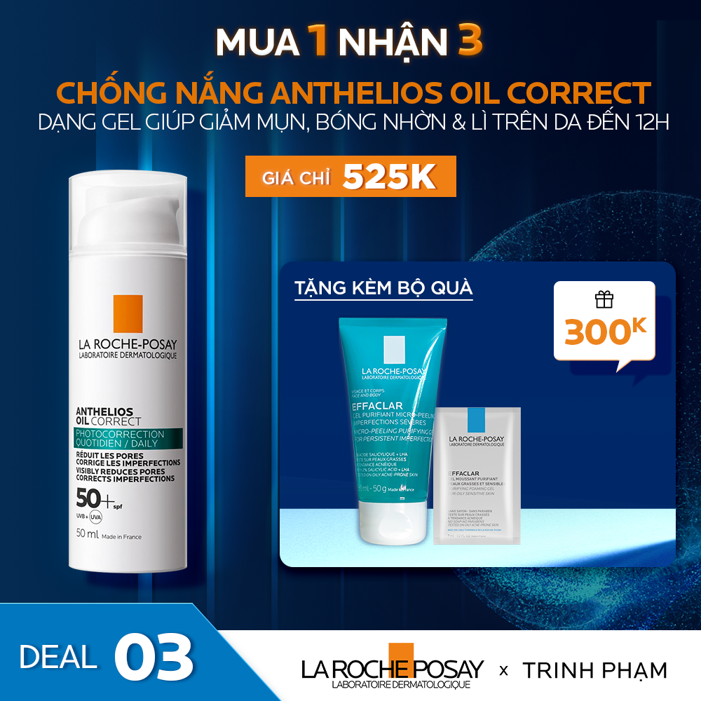 DEAL 3_KEM CHỐNG NẮNG GIÚP GIẢM MỤN & KIỂM SOÁT BÓNG NHỜN OIL CORRECT 50ML