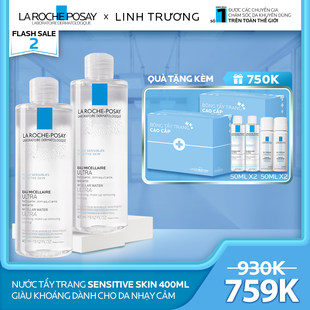 FLASH SALE 2_NƯỚC TẨY TRANG MICELLAR WATER ULTRA SENSITIVE SKIN GIÀU KHOÁNG DÀNH CHO DA NHẠY CẢM