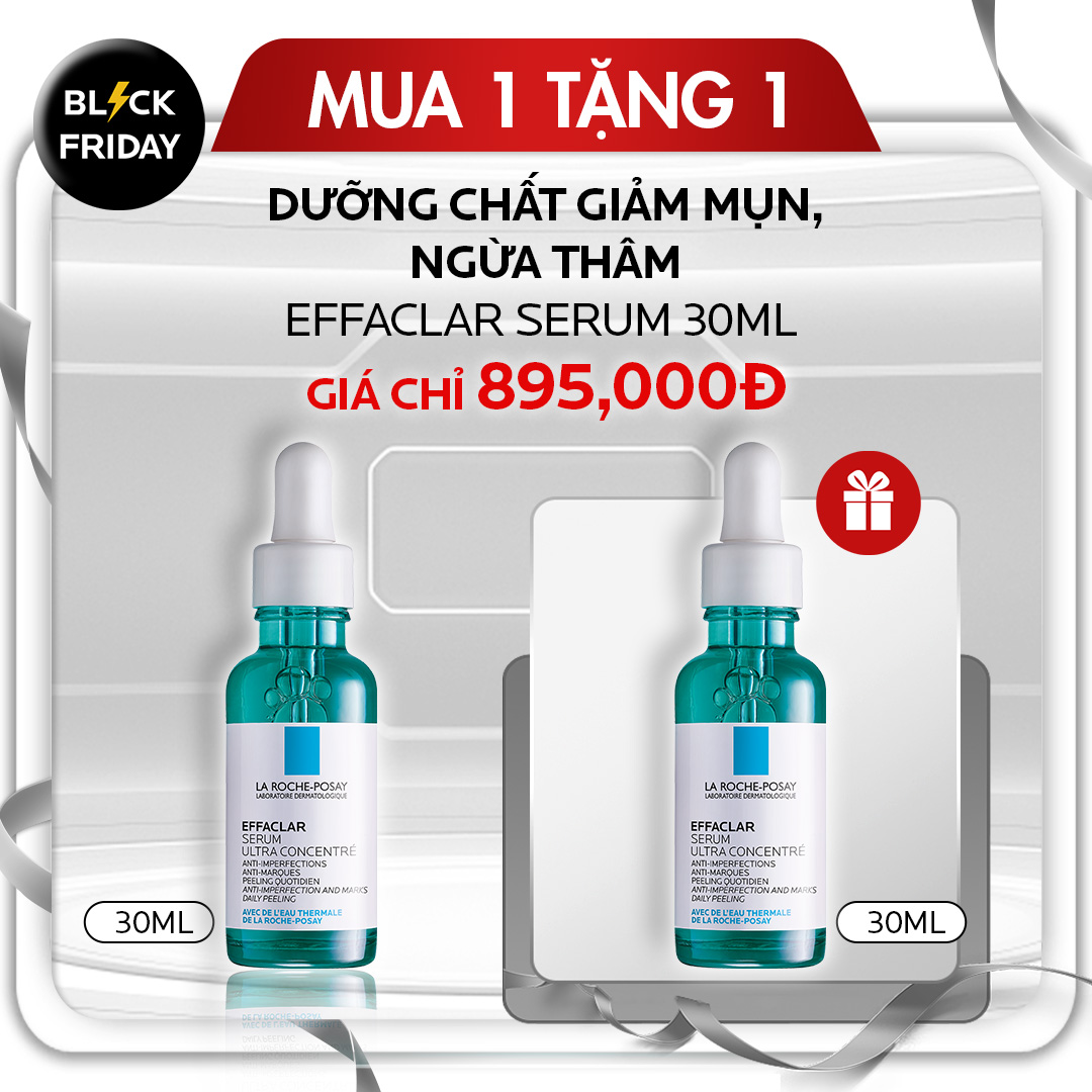 DEAL_TINH CHẤT GIẢM MỤN, GIẢM THÂM VÀ SE KHÍT LỖ CHÂN LÔNG EFFACLAR SERUM ( Mua 1 tặng 1 )
