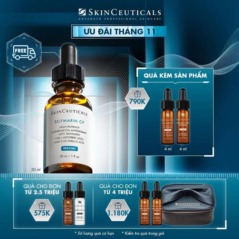 BỘ TINH CHẤT CHỐNG OXY HÓA Silymarin CF ( DÀNH CHO DA DẦU MỤN )