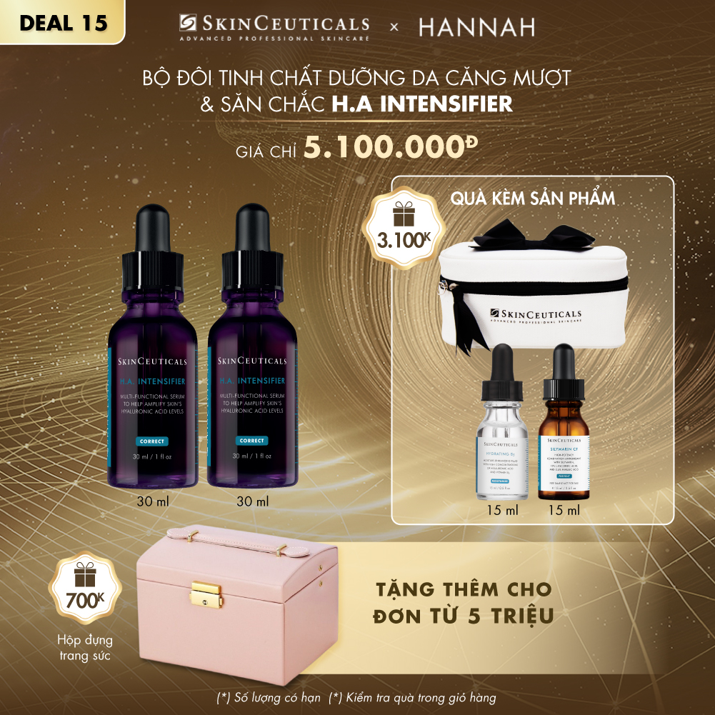 DEAL 15_BỘ ĐÔI TINH CHẤT DƯỠNG DA CĂNG MƯỢT & SĂN CHẮC H.A INTENSIFIER