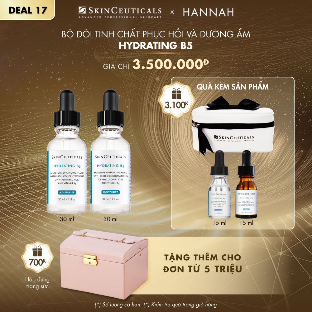 DEAL 17_BỘ ĐÔI TINH CHẤT PHỤC HỒI VÀ DƯỠNG ẨM HYDRATING B5