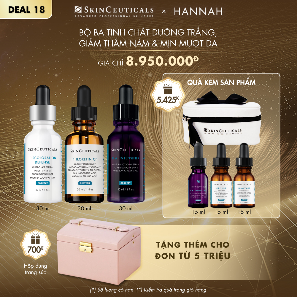 DEAL 18_BỘ BA TINH CHẤT DƯỠNG TRẮNG, GIẢM THÂM NÁM & MỊN MƯỢT DA
