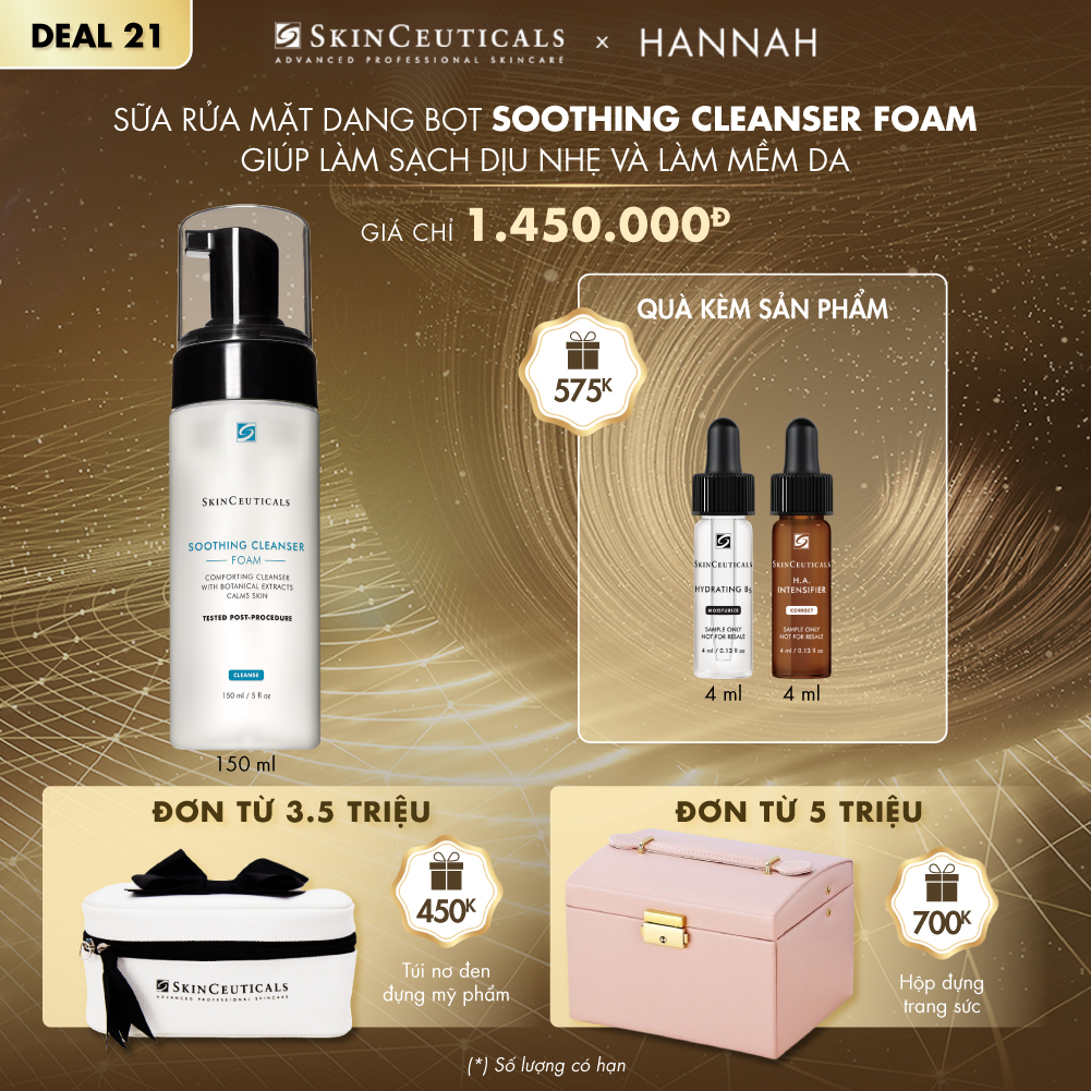 DEAL 21_SỮA RỬA MẶT DẠNG BỌT SOOTHING CLEANSER FOAM GIÚP LÀM SẠCH DỊU NHẸ VÀ LÀM MỀM DA