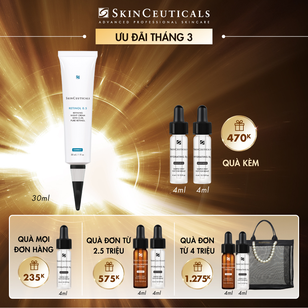 KEM DƯỠNG RETINOL 0.5 GIÚP TÁI TẠO & CẢI THIỆN KHUYẾT ĐIỂM, NGĂN NGỪA LÃO HÓA CHO DA