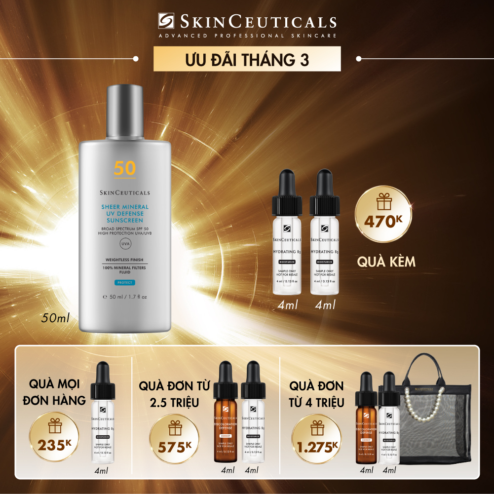 KEM CHỐNG NẮNG VẬT LÍ DẠNG SỮA SHEER MINERAL BẢO VỆ DA DƯỚI TÁC HẠI CỦA TIA UV