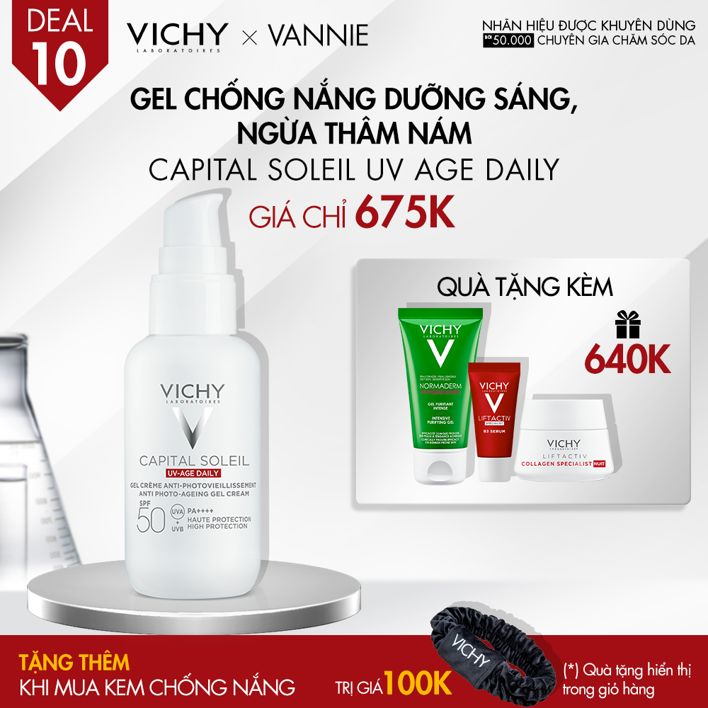 DEAL 10_GEL CHỐNG NẮNG DƯỠNG SÁNG, NGỪA THÂM NÁM CAPITAL SOLEIL UV AGE DAILY