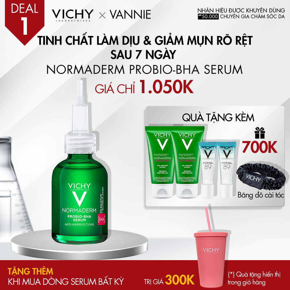DEAL 1_ TINH CHẤT LÀM DỊU & GIẢM MỤN RÕ RỆT SAU 7 NGÀY NORMADERM PROBIO-BHA SERUM