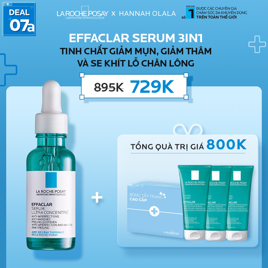 DEAL 7A_EFFACLAR SERUM 3IN1 TINH CHẤT GIẢM MỤN, GIẢM THÂM VÀ SE KHÍT LỖ CHÂN LÔNG