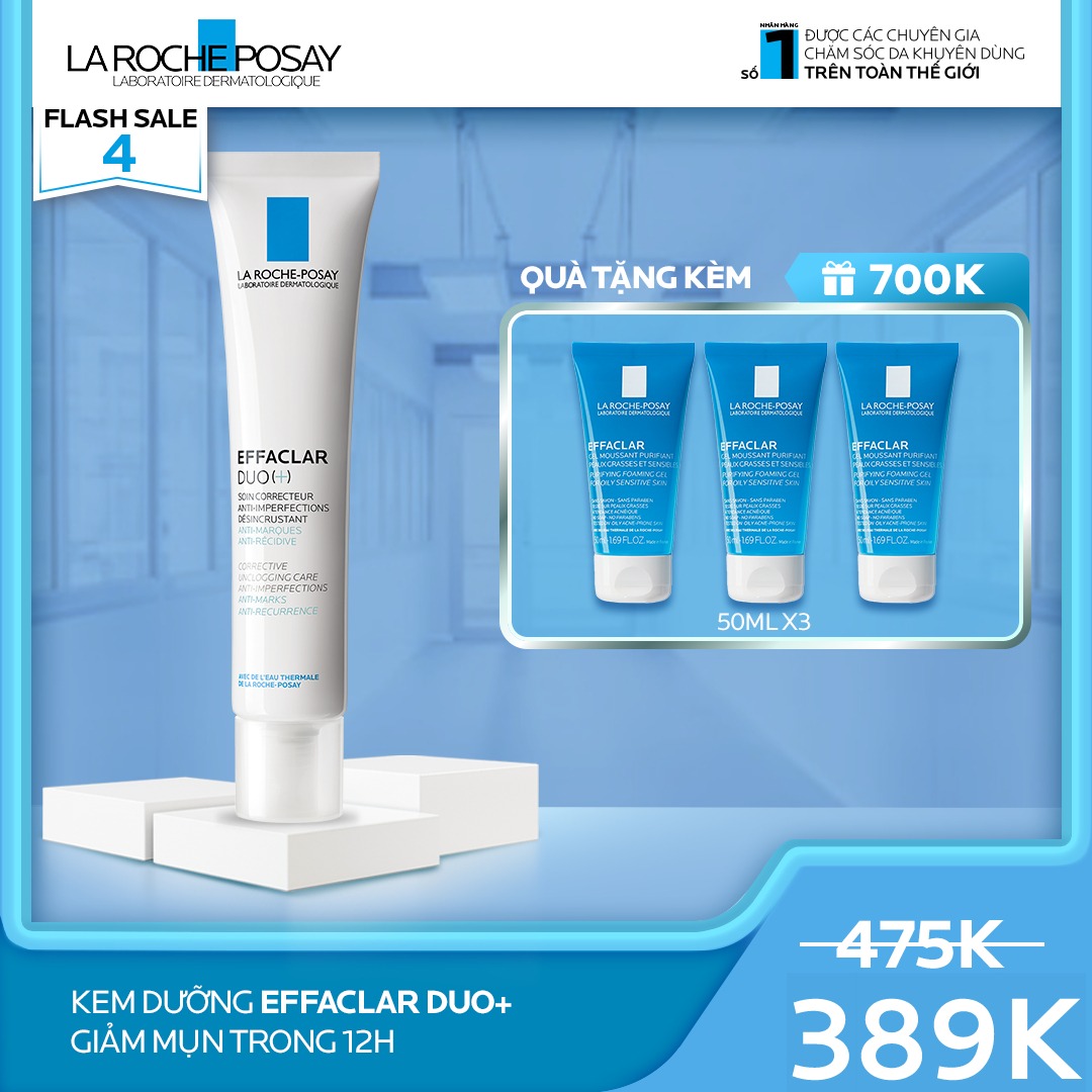 FLASH SALE 4_KEM DƯỠNG EFFACLAR DUO+ GIẢM MỤN TRONG 12H
