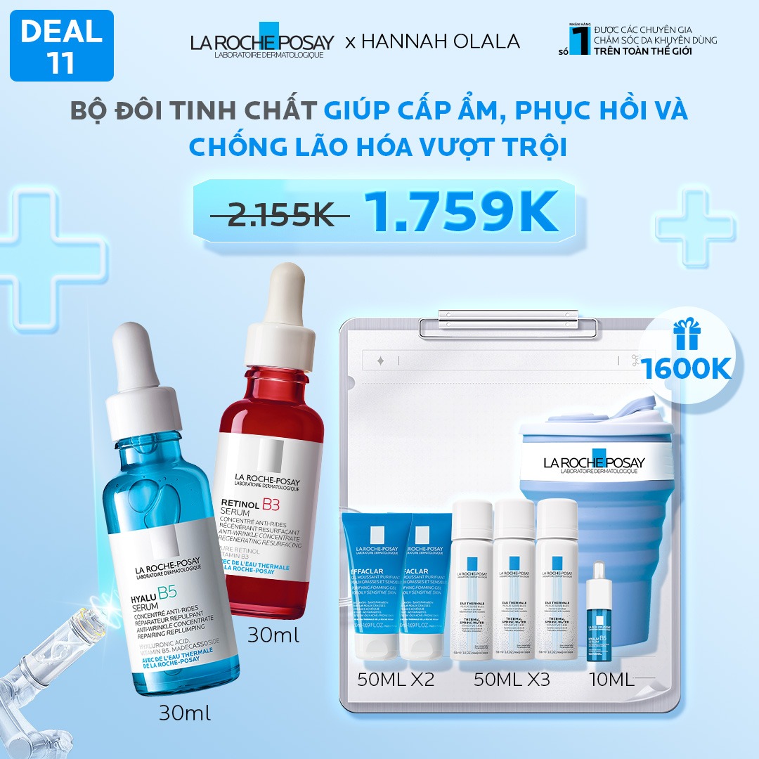 DEAL 11_BỘ ĐÔI TINH CHẤT GIÚP CẤP ẨM, PHỤC HỒI VÀ CHỐNG LÃO HÓA VƯỢT TRỘI