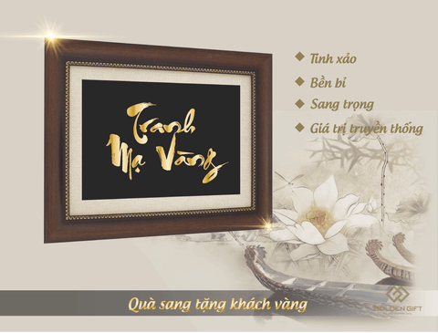 Tranh mạ vàng 24K đẹp, cao cấp được chế tác tại Việt Nam