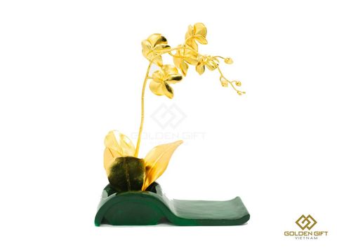 Bộ quà tặng độc đáo Hoa lan mạ vàng