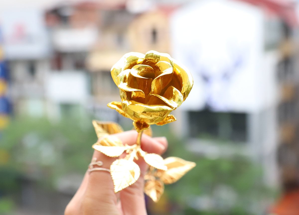 Hoa Hồng Mạ Vàng Golden Rose 24K ❤️Bông Hồng Dát Vàng Cao Cấp ❤️ – Quà Tặng  Cao Cấp