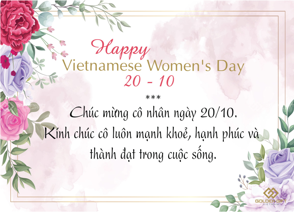 Chúc mừng ngày phụ nữ Việt Nam 20/10/2020