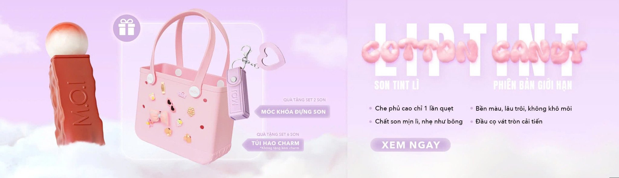 SON TINT LÌ NHẸ MÔI LOLIPOPS -  COTTON CANDY