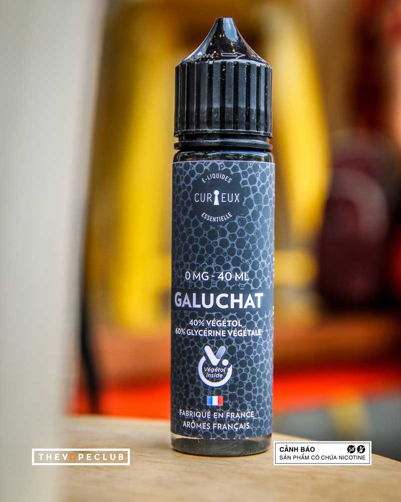 Tinh dầu vape Galuchat 40ml vị thuốc lá hạt dẻ cà phê của Curieux