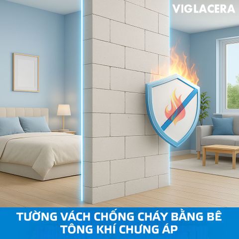 TƯỜNG VÁCH CHỐNG CHÁY BẰNG BÊ TÔNG KHÍ CHƯNG ÁP