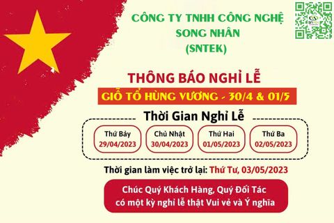 THÔNG BÁO LỊCH NGHỈ LỄ GIỔ TỔ HÙNG VƯƠNG -30/4 & 01/5