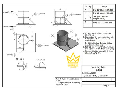 Đề thi Vua thợ hàn tháng 6/2020