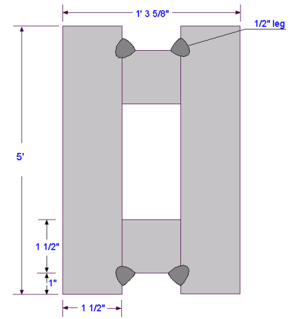 APP | Kết cấu thép | Hàn mối hàn góc nằm ngang, kích thước cạnh ½’’ bằng SAW Tandem sử dụng dòng AC sóng vuông.