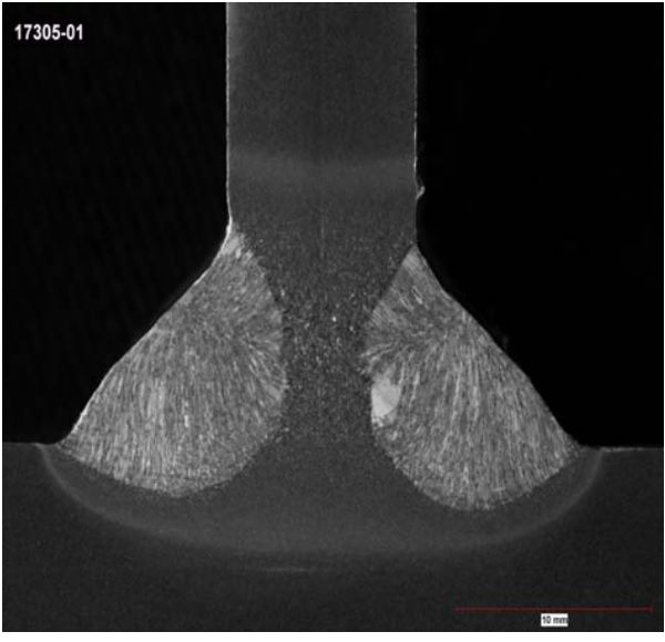 Macro mối hàn gân tăng cứng liên kết chữ T