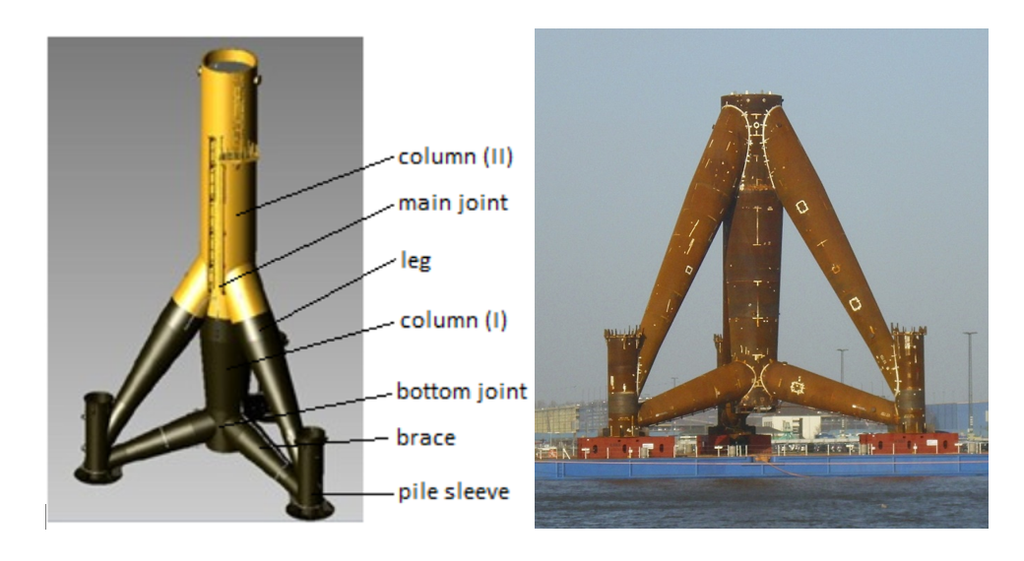 Hình ảnh load out chân Tripod tại cảng