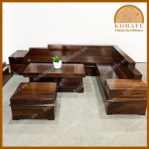 WOODEN SALON SET - MODERN LIVING ROOM FURNITURE
