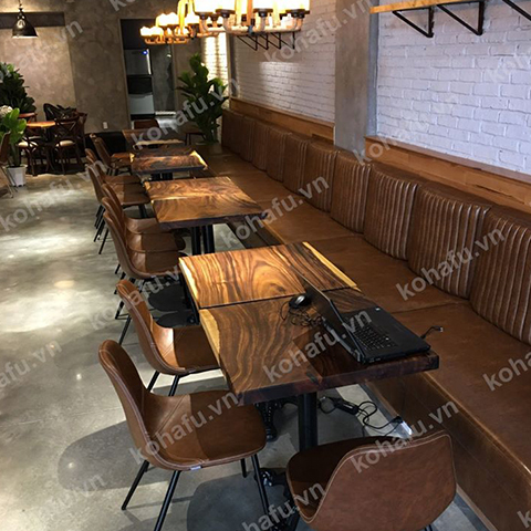 XU HƯỚNG SỬ DỤNG GỖ ME TÂY NGUYÊN TẤM TRONG THIẾT KẾ NỘI THẤT QUÁN CÀ PHÊ