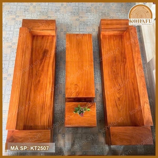 Bộ Sofa Gỗ Gõ Đỏ Kiểu H – Đỉnh Cao Sang Trọng Cho Không Gian Sống Hiện Đại