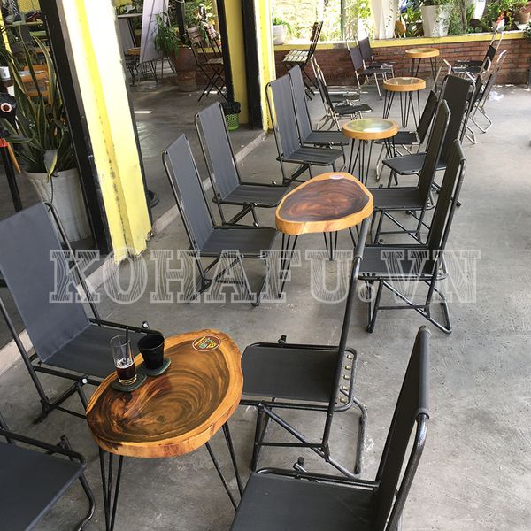 Bộ bàn ghế cafe bằng gỗ HOY TM128