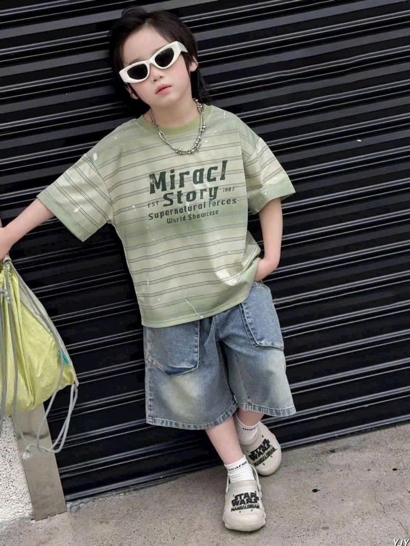 Bộ jean bé trai túi hộp Miracl