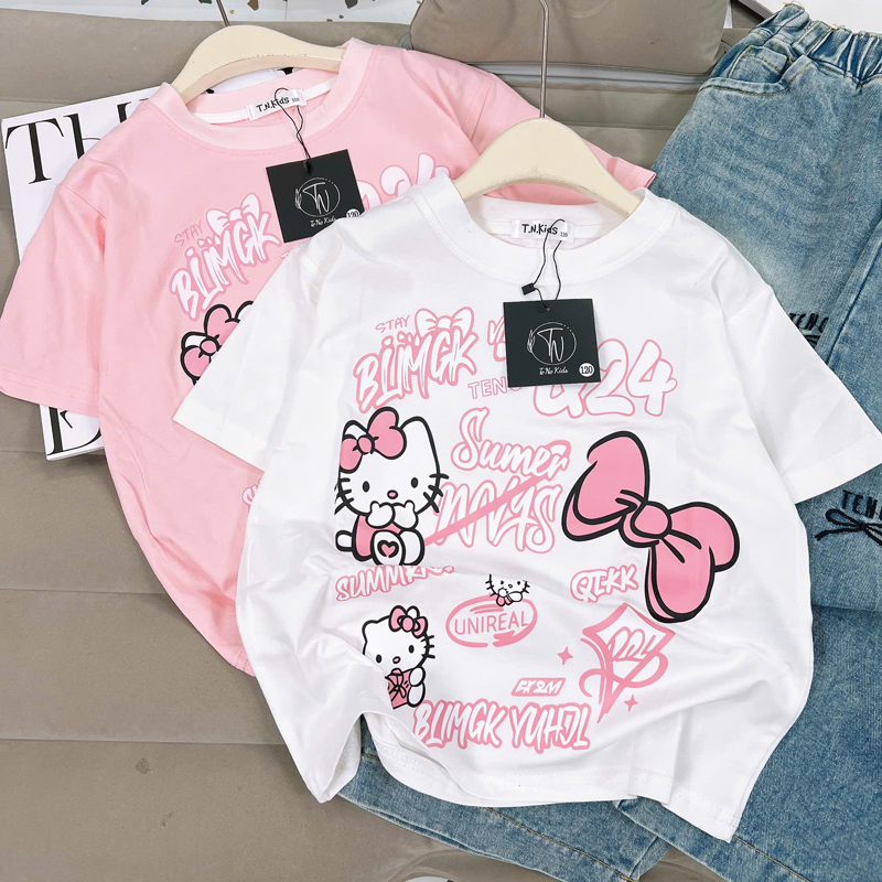 Bộ jean dài bé gái Kitty Q24