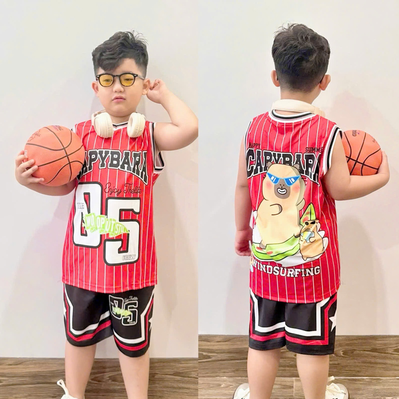 bộ thun lạnh bé trai 3d