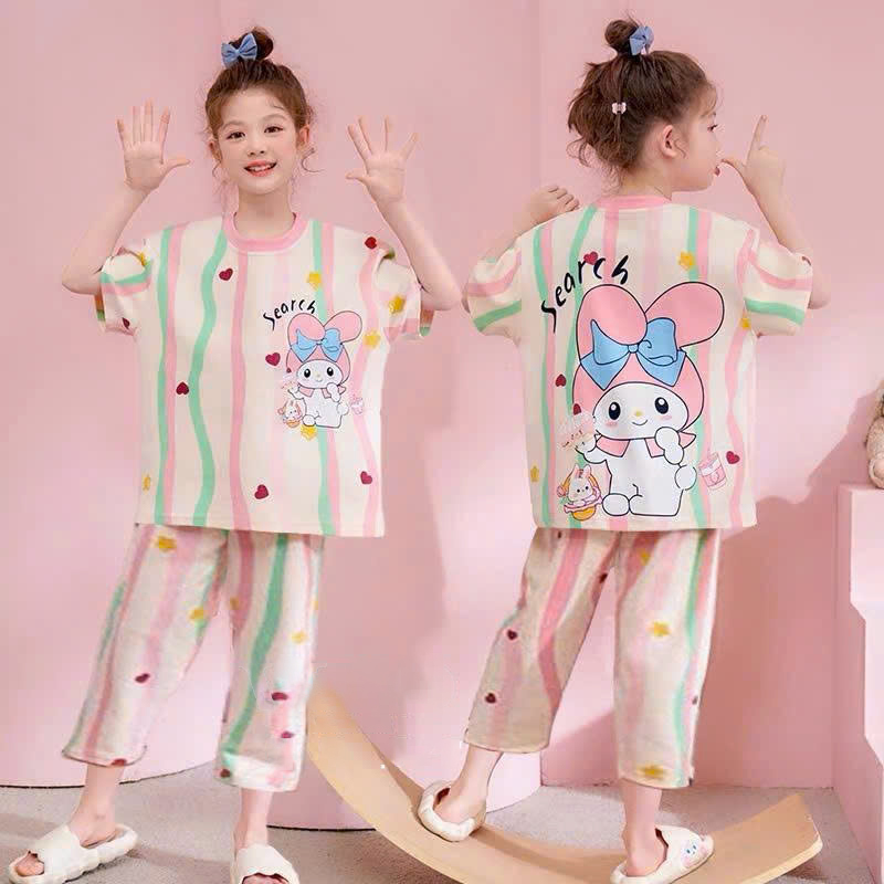 bộ thun lửng bé gái hoạt hình