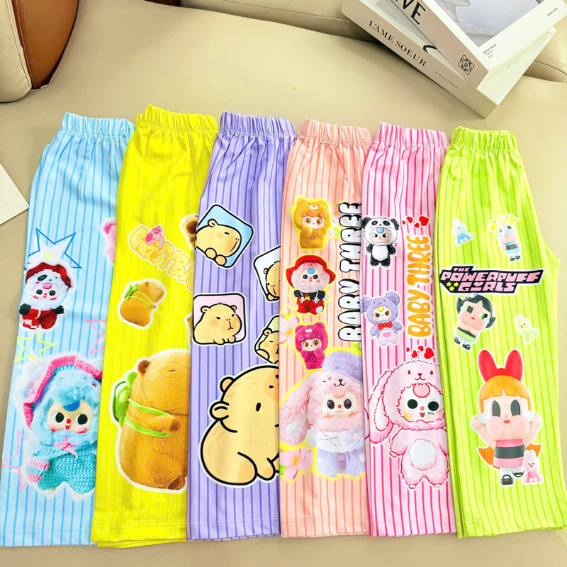 pijama bé gái thun lạnh cổ sen
