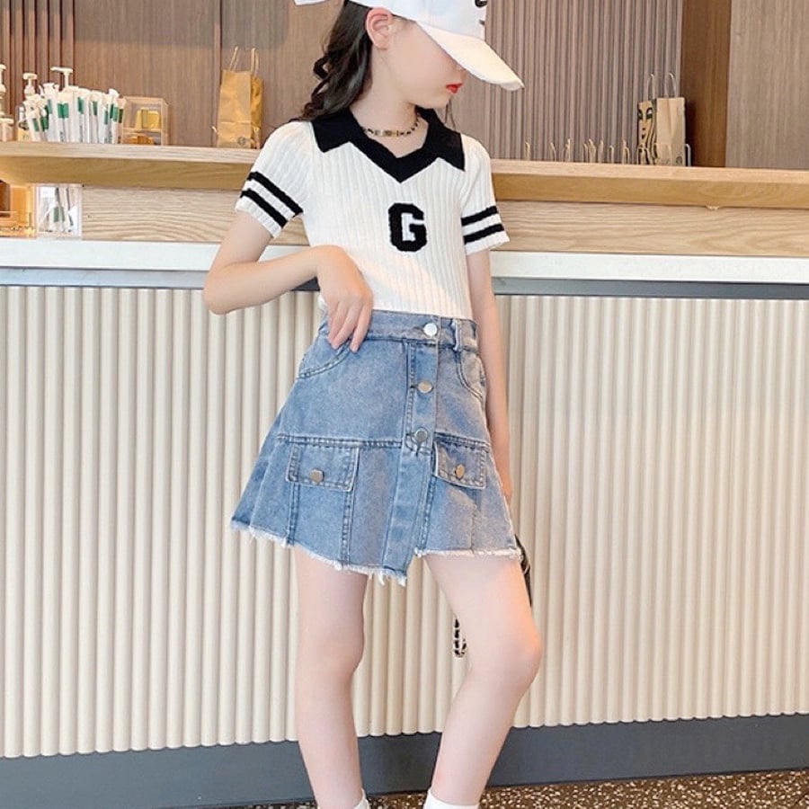 OldToNew1: Biến quần jean cũ thành váy sành điệu! | Make old jeans to cool  short skirt | Baosew - YouTube