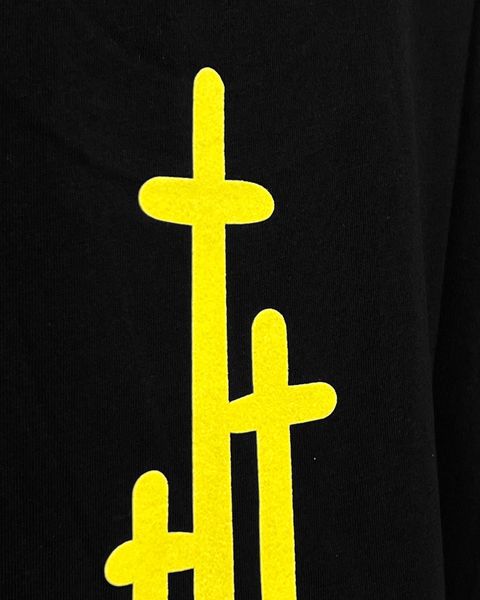 Áo Chrome Hearts Three Cross Yellow T-shirt