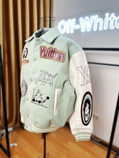 Áo Luis Vuitton Varsity Leather Blouson LV