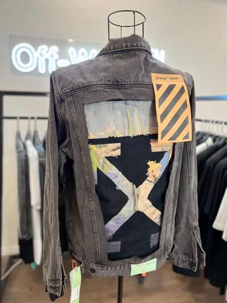 Off white denim caban shop