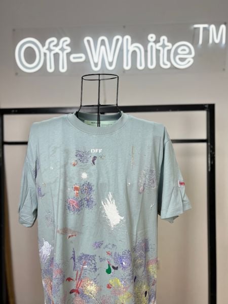 Áo Off Whitr Galaxy Blue Sky T-shirt Xanh