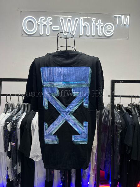 Áo Offwhite Marker T-shirt ss20 Black Blue Xanh