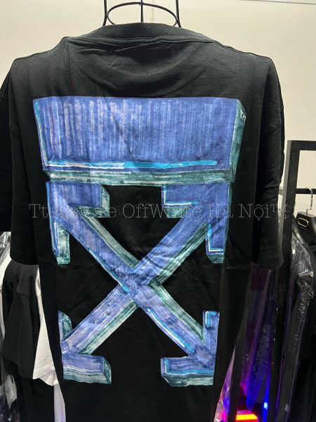 Áo Offwhite Marker T-shirt ss20 Black Blue Xanh