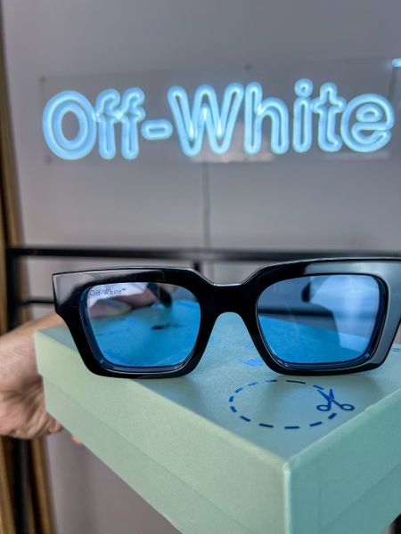 Kính Off White Virgil Square Frame Sunglasses Mắt Xanh