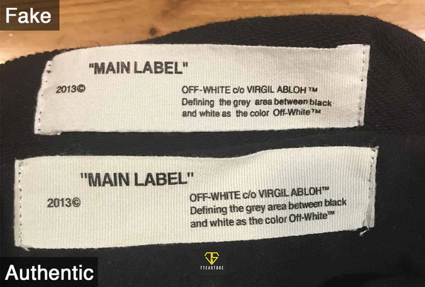 Check Neck Tag Off White Main Label FW16
