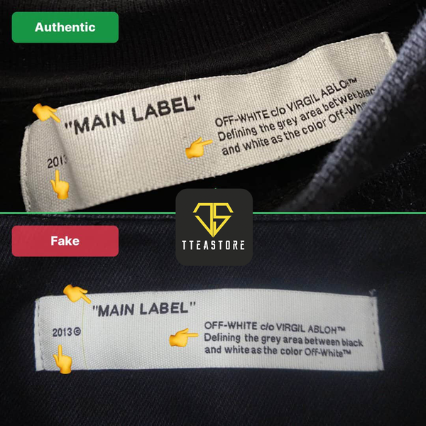 Phân biệt Neck Tag Main Label Off White FW20