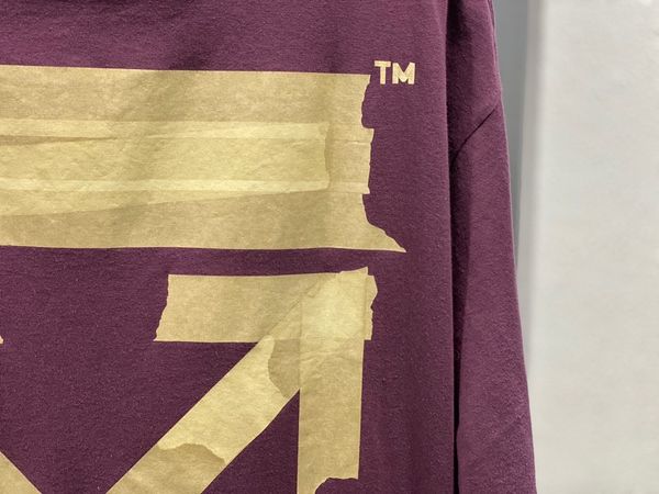 Tteastore Off white Purple Tape Arrows T-Shirt best quality