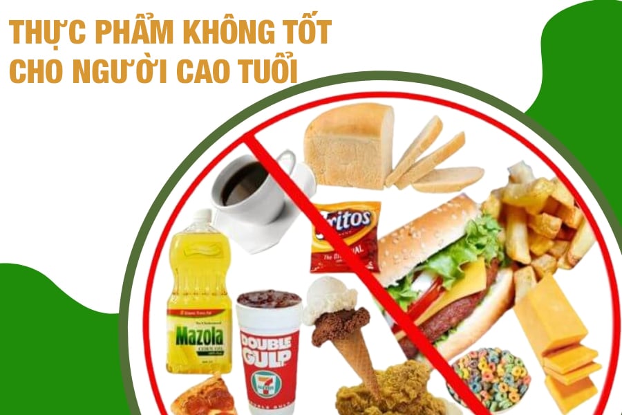 TOP những nhóm thực phẩm không tốt cho người cao tuổi
